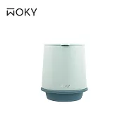 【WOKY 沃廚】360&deg;輕芯鈦瓷易潔層單蓋保溫杯250ml(帽子杯-附密封蓋) 水淺綠
