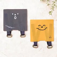 編織風格可調式手機背帶 手機背帶 手機掛繩 手機繩(可刻英文字) FREE 奶茶色繩附贈笑臉歐露露夾片