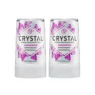 (2條超值組)美國CRYSTAL-長效淨味約24小時礦物鹽身體固體除臭棒-無香款40g/條(晶燦綺肌長效體香石,運動汗味腋下狐臭消臭石,出國旅行體香膏)