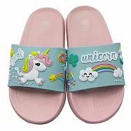 獨角獸輕量拖鞋 (A032) 獨角獸 MIT童鞋 女童拖鞋 卡通童鞋 卡通拖鞋 獨角獸拖鞋 彩虹小馬 輕量拖鞋 兒童拖鞋 台灣製 MIT 女童鞋 女中童 女大童 輕量 17 粉色