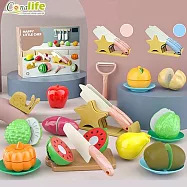 [Conalife] 小主廚水果刀架21件套裝組 家家酒 切切樂 (1組)