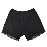 大尺碼夏季冰絲可外搭蕾絲款安全褲(2入) 黑色