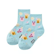 【ONEDER 旺達棉品】Disney中統羅紋襪 迪士尼長襪 三眼怪 維尼 米奇 唐老鴨中筒襪 台灣製棉襪 親子襪- 小熊維尼 WP-717(19-21)