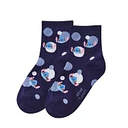 【ONEDER 旺達棉品】Disney中統羅紋襪 迪士尼長襪 三眼怪 維尼 米奇 唐老鴨中筒襪 台灣製棉襪 親子襪- 史迪奇 LH-711(19-21)