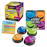 【華森葳兒童教玩具超值組】搶答鈴-四款 數學教具系列+大腦益智盒-相反詞(記憶力桌遊)