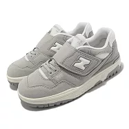 New Balance 童鞋 550 中童 小朋友 灰 白 魔鬼氈 麂皮 復古 休閒鞋 NB PHB550NB-M 17.5cm GREY/WHITE