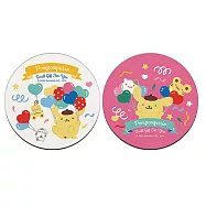 【Sanrio 三麗鷗】軟式珪藻土杯墊 歡慶派對 凱蒂 大耳狗 (2入/組)(10*10*0.5cm) 歡慶布丁狗