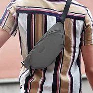 《TRAVELON》Coastal帆布雙層斜背腰包 | 隨身包 貼身包 - 岩灰