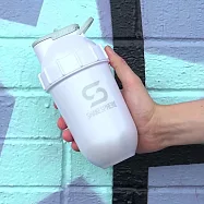 【ShakeSphere】經典款膠囊雪克杯(乳清搖搖杯、健身水壺、高蛋白搖杯) 珍珠白