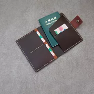 Be Two 手工皮件 ∣ 護照套 護照夾 passport case 【深咖牛皮 + 小樹】