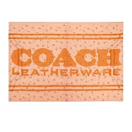 COACH 字母LOGO印花圍巾-桔色