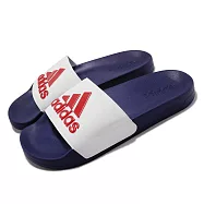 adidas 拖鞋 Adilette Shower 藍 白 紅 男鞋 柔軟 Q彈 愛迪達 HQ6885 28.5cm BLUE/WHITE