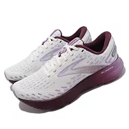Brooks 慢跑鞋 Glycerin 20 女鞋 白 紫 緩衝 氮氣中底 運動鞋 路跑 甘油系列 20代 1203691B168 23cm WHITE/PURPLE