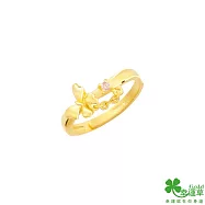 幸運草金飾 綺麗世界黃金戒指