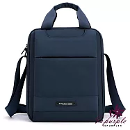 【iSPurple】文青方型*牛津男性手提肩背12寸筆電包/ 深藍