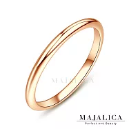 Majalica純銀戒指925純銀尾戒 素圈女戒 指尖舞動系列 PR21008 5 玫金色美國圍5號