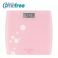 Comefree 強化玻璃電子體重計 櫻花粉