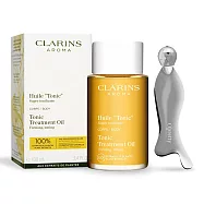 CLARINS 克蘭詩 身體調和按摩組[護理油100ml+紓壓按摩器]-國際航空版