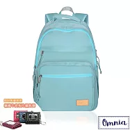【OMNIA】買就送鑰匙包-輕旅行大容量收納款筆電後背包- 蒂芬妮藍
