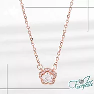 【伊飾童話】晶鑽桃花*韓風簡約短頸項鍊/ 金