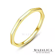 Majalica純銀戒指925純銀尾戒 多邊形女戒 指尖舞動系列 戒指可疊戴 PR21021 5 金色美國圍5號