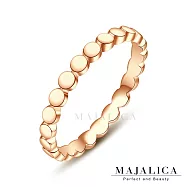 Majalica純銀戒指925純銀尾戒 點點滴滴女戒 指尖舞動系列 戒指可疊戴 PR21020 2 玫金色美國圍2號