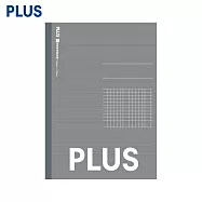 PLUS B5 筆記本 方格 灰