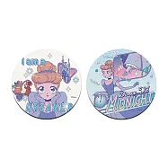 【Disney 迪士尼】軟式珪藻土杯墊 漫畫風 杯墊 矽藻土 (2入/組) (10*10*0.5cm) 漫畫仙杜瑞拉