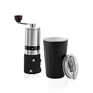 【PO:Selected】丹麥棱角保溫杯咖啡二件組(棱角保溫杯460ml-共3色/不鏽鋼磨芯咖啡磨2.0) 黑