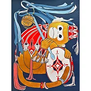 【玲廊滿藝】葉倢伃-金絲猴頭舞一40.6x30.5cm