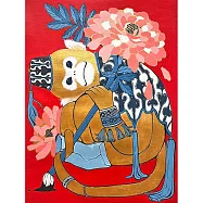 【玲廊滿藝】葉倢伃-金絲猴頭舞二40.6x30.5cm