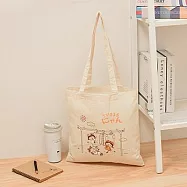 【Hook’s嚴選】櫻桃小丸子棉布手提袋 原色手提袋 側背包 環保購物袋 小丸子曬衣