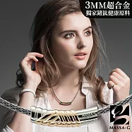 MASSA-G Titan X1 Mini 3mm超合金鍺鈦項鍊搭配白鋼彎墬 項鍊墬子顏色尺寸請填於地址後