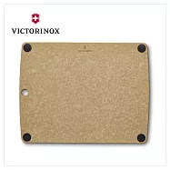 VICTORINOX 瑞士維氏 多合一防滑砧板M附凹槽 36.8*28.5*0.6cm 咖/黑 7.4126/7.4126.3 咖