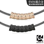 MASSA-G 白鋼彎墬搭配X1 4mm超合金鍺鈦對鍊 項鍊墬子顏色尺寸請填於地址後