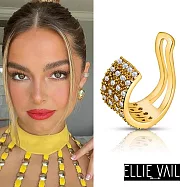 ELLIE VAIL 邁阿密防水珠寶 多層鑲鑽C型耳環 金色耳骨夾 Miley