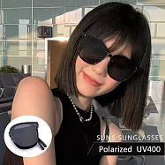 時尚摺疊墨鏡 Polarized偏光墨鏡 經典黑 流行明星款 大框顯小臉 輕量/防眩光/遮陽/抗UV400