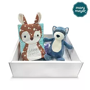 【MaryMeyer】麻吉朋友經典禮盒B(動物布書-麻吉朋友+ 安撫玩偶-忍者小浣熊)