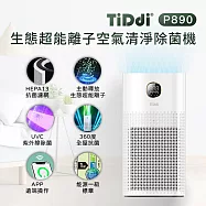 【TiDdi】生態超能離子空氣清淨除菌機(P890)