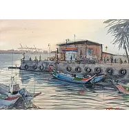 【玲廊滿藝】張耀慶-淡水漁人碼頭55x39cm