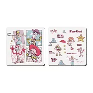 【Disney 迪士尼】軟式珪藻土杯墊 玩總 杯墊 珪藻土 (2入/組) (10*10*0.5cm) 四格漫畫風