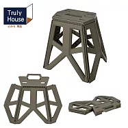 【Truly House】免安裝輕便高承重 六角加厚折疊凳/露營椅/摺疊椅/釣魚椅/排隊神器(加高款)(三色任選) 軍綠色