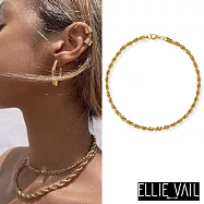 ELLIE VAIL 邁阿密防水珠寶 金色細緻繩索編織項鍊 Luka Rope
