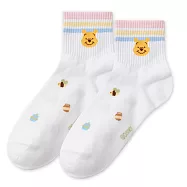 【ONEDER 旺達棉品】Disney中統羅紋襪 迪士尼長襪 三眼怪 小熊維尼 奇奇蒂蒂中筒襪 台灣製棉襪 女襪 親子襪- 小熊維尼 WP-716S(15-18)