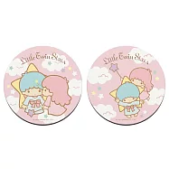 【Sanrio 三麗鷗】軟式珪藻土杯墊 軟軟系列 凱蒂 杯墊 珪藻土 (2入/組)(10*10*0.5cm) 雲裡的星星