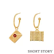 【Short Story】哈利波特系列經典霍格華茲鍍14K金耳環