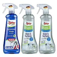 德淨Poliboy浴廁清潔500ml三入組合(全方位除黴菌清潔劑*2/有機玻璃清潔劑*1) 除黴+除黴+玻璃