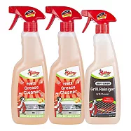 德淨Poliboy廚房清潔500ml三入組合(強力除油清潔劑*2/烤盤清潔劑*1) 除油垢+除油垢+烤盤