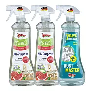 德淨Poliboy家具保養500ml三入組合(有機多用途清潔劑*2/除塵大師*1) 多用途+多用途+除塵