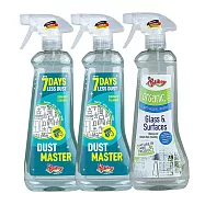 德淨Poliboy家具保養500ml三入組合(除塵大師*2/有機玻璃清潔劑*1) 除塵+除塵+玻璃